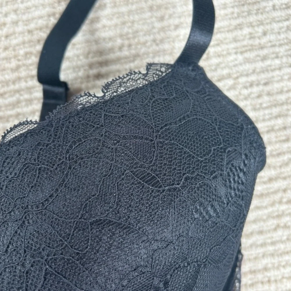 Juicy Couture Lace Bra Womens 42D Black Coquette Y2K‎ Aesthetic Style 7592-16 - Picture 8 of 8